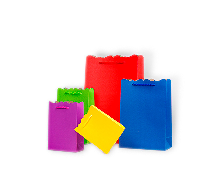 Bolsas kraft de colores y natural para catálogo Regaluxe